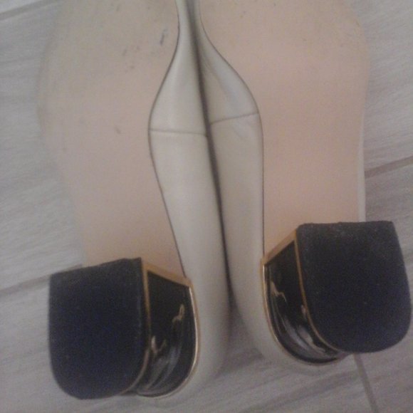Coup D'Etat Bone Beige Firefly Mid Heel Square Toe Pump   Size 7.5 M  Make Offer - Picture 7 of 8